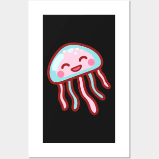 Super Happy Cotton Candy Jellyfish Posters and Art